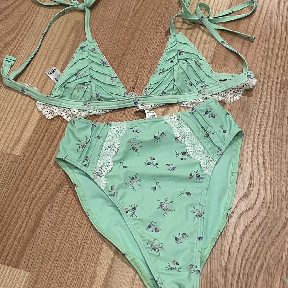 ASOS swim high waisted bikini set